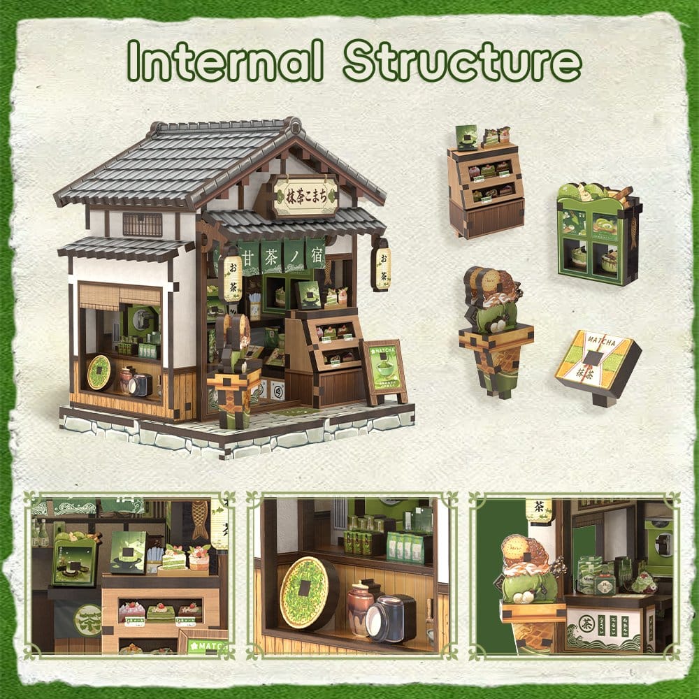 Miniature House Model Kit Kyoto Matcha Cottage 11 x 9 cm