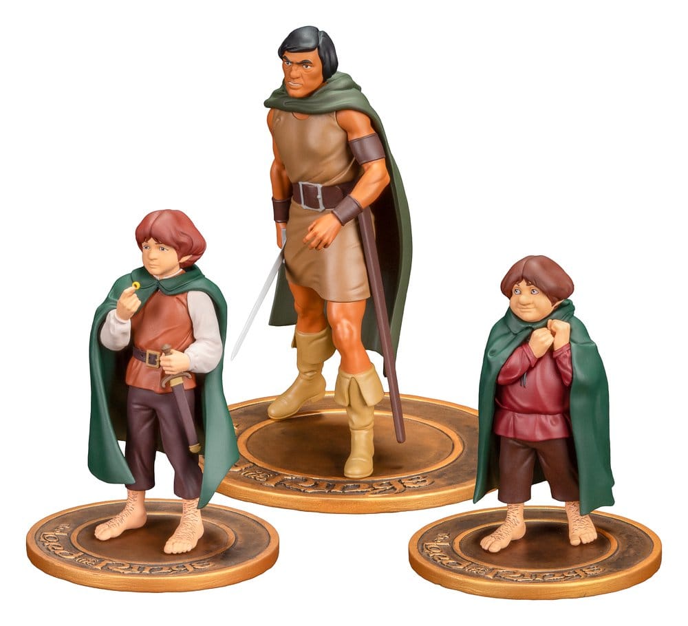Lord of the Rings Animated Film PVC Figures 3-Pack Frodo, Aragorn, and Samwise