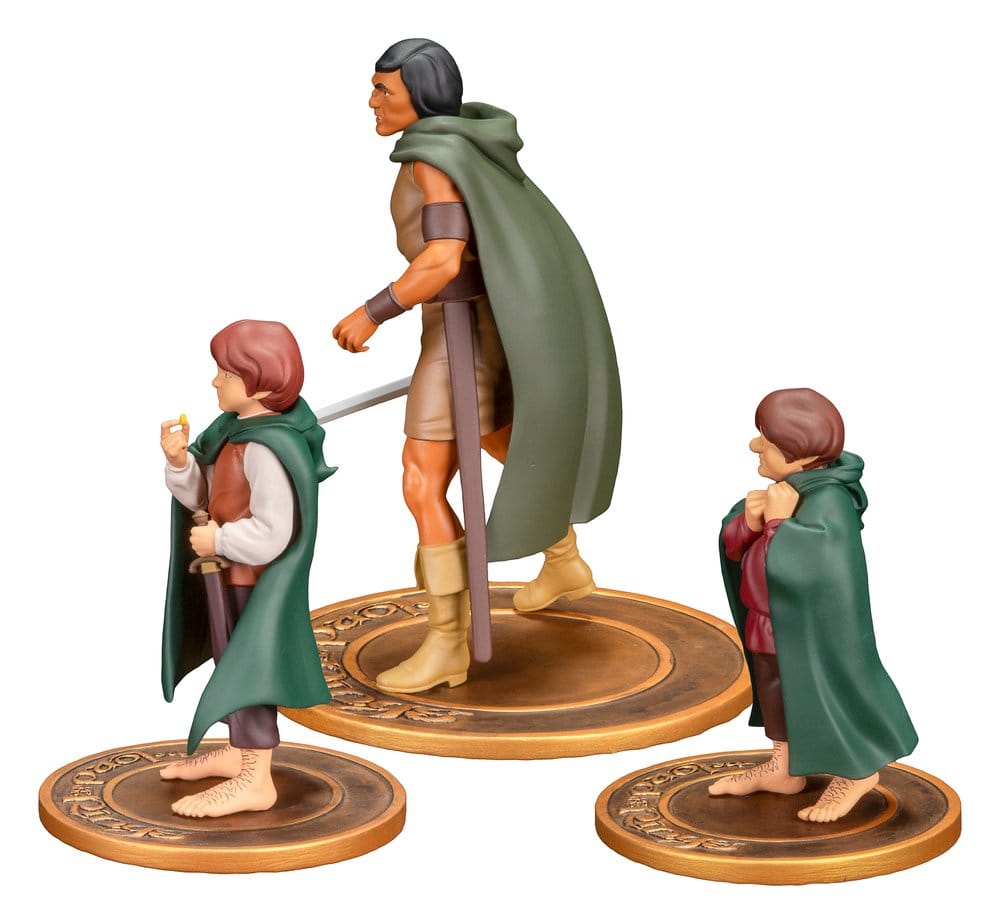 Lord of the Rings Animated Film PVC Figures 3-Pack Frodo, Aragorn, and Samwise