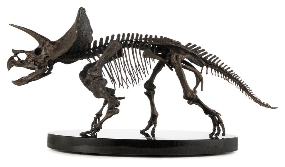 Jurassic World ECC Elite Creature Line Statue 1/12 Triceratops Fossil Skeleton Bronze 33 cm
