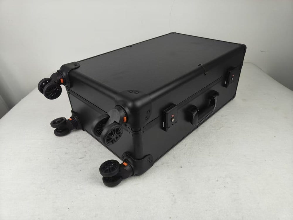 Evoretro Trading Card Luggage Wheeled Case 5-Rows Round Aluminum 56.0 x 35.4 cm