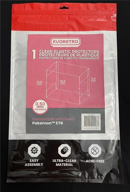 Evoretro PET Display Case Protector for Pokémon ETB (1-Pack)