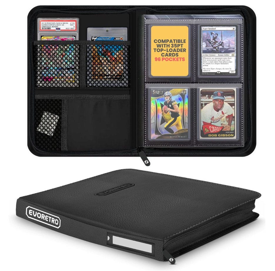 Evoretro Shield+ Topload Cards Binder Compact 96 Cards Black