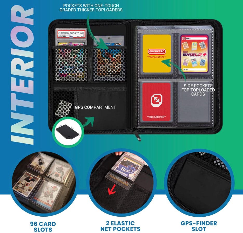 Evoretro Shield+ Topload Cards Binder Compact 96 Cards Black