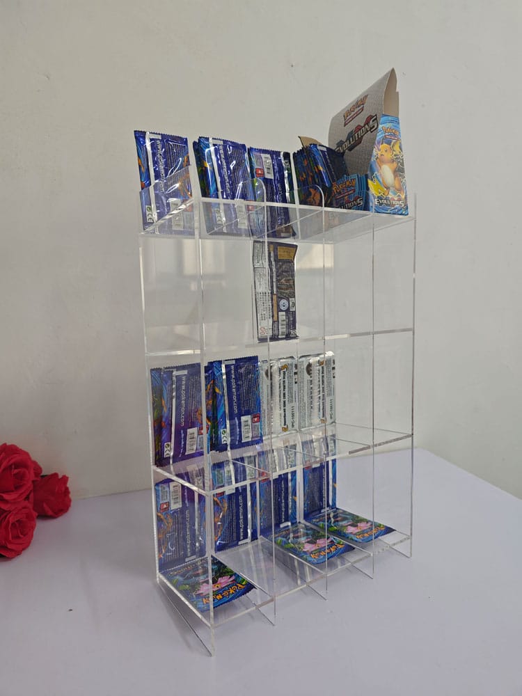 Acryl Counter Display for Trading Card Booster Packs