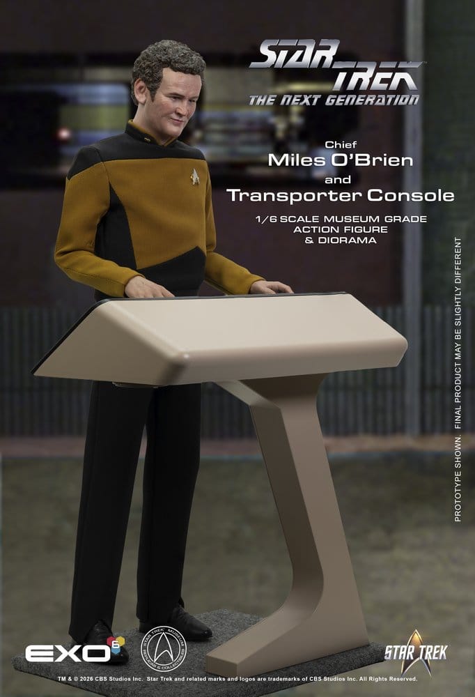 Star Trek: The Next Generation Action Figure 1/6 Chief Miles O'Brien with Transporter Console 30 cm