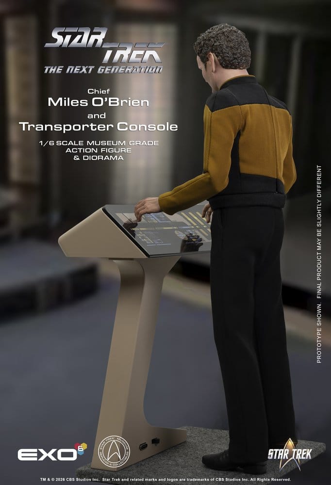 Star Trek: The Next Generation Action Figure 1/6 Chief Miles O'Brien with Transporter Console 30 cm