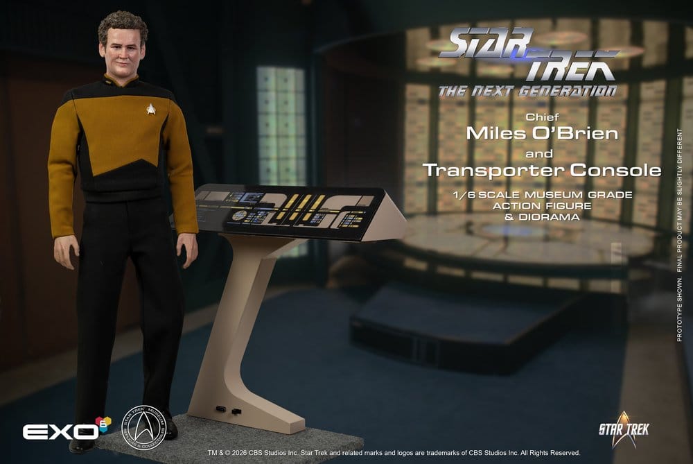 Star Trek: The Next Generation Action Figure 1/6 Chief Miles O'Brien with Transporter Console 30 cm