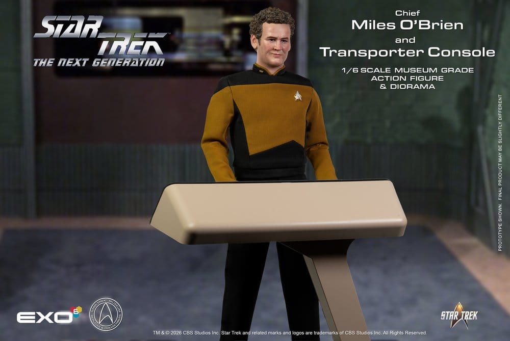 Star Trek: The Next Generation Action Figure 1/6 Chief Miles O'Brien with Transporter Console 30 cm