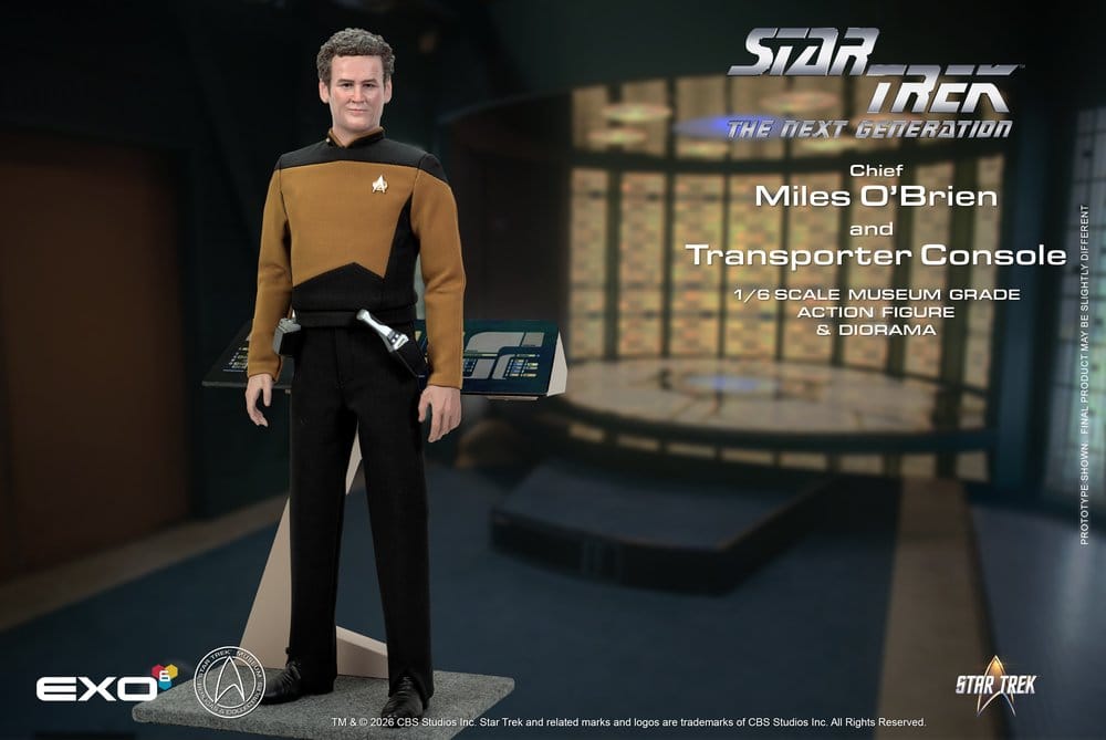 Star Trek: The Next Generation Action Figure 1/6 Chief Miles O'Brien with Transporter Console 30 cm