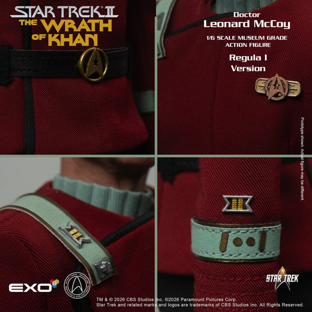 Star Trek II: The Wrath of Khan Action Figure 1/6 Dr. Leonard McCoy Regula I Version 30 cm