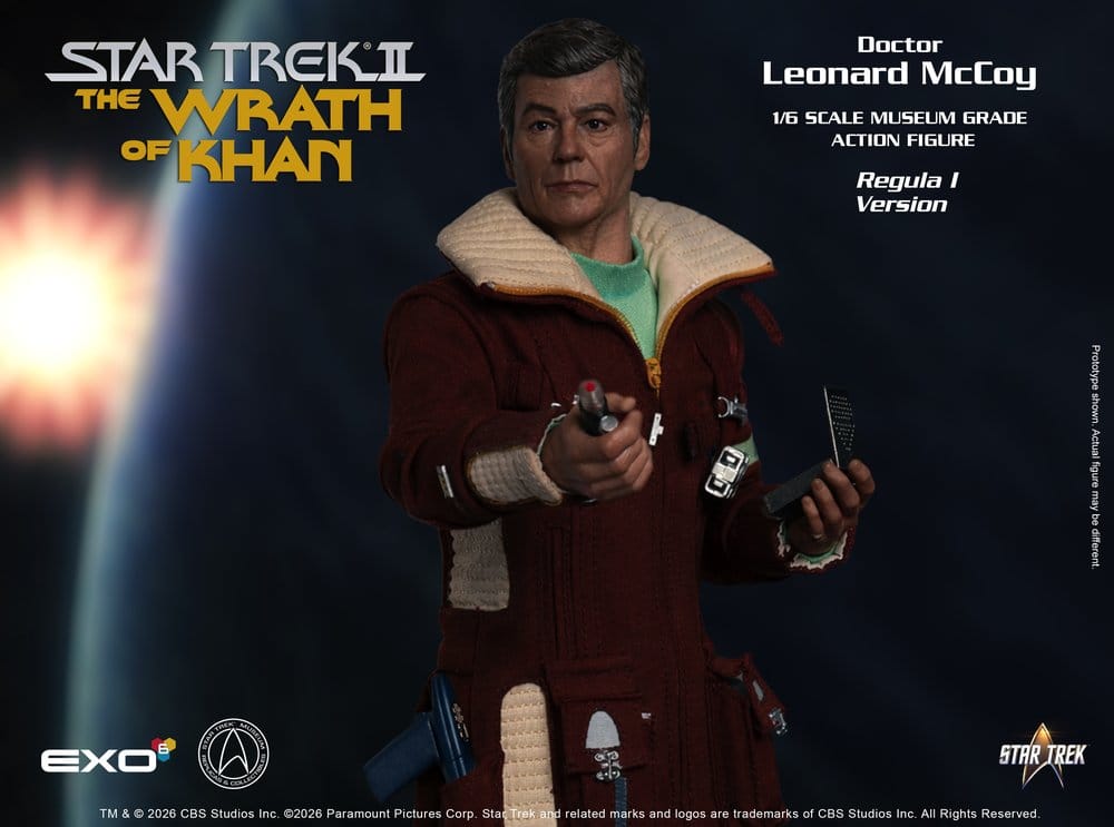 Star Trek II: The Wrath of Khan Action Figure 1/6 Dr. Leonard McCoy Regula I Version 30 cm