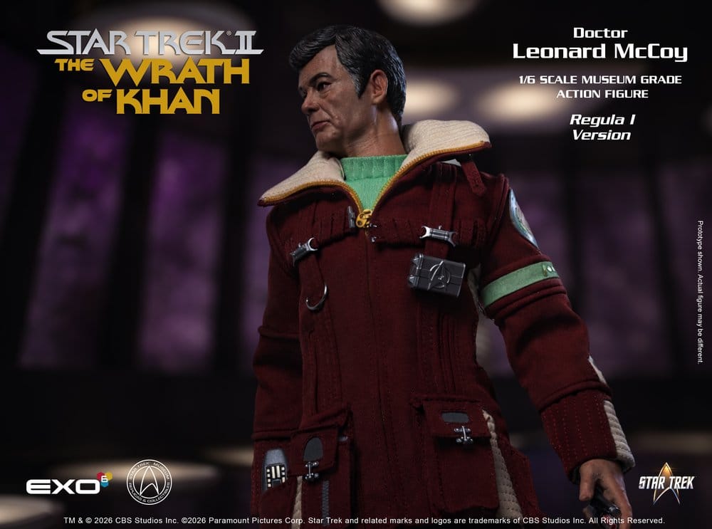 Star Trek II: The Wrath of Khan Action Figure 1/6 Dr. Leonard McCoy Regula I Version 30 cm