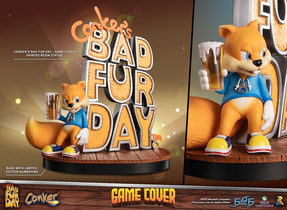 Conker's Bad Fur Day Statue Game Cover Exclusive Edition 45 cm
