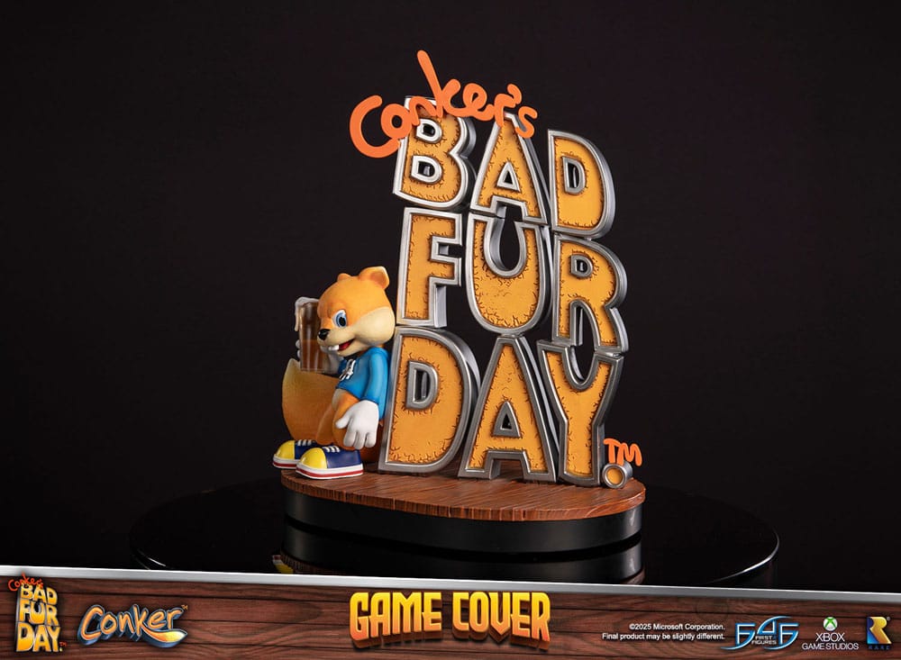 Conker's Bad Fur Day Statue Game Cover Exclusive Edition 45 cm