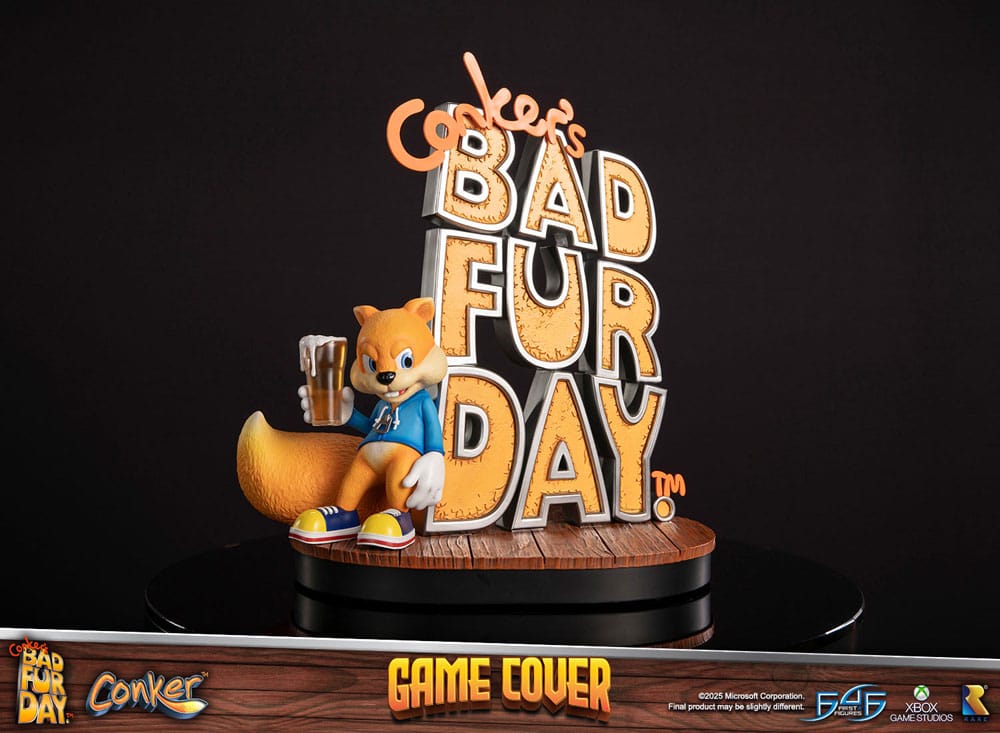 Conker's Bad Fur Day Statue Game Cover Exclusive Edition 45 cm