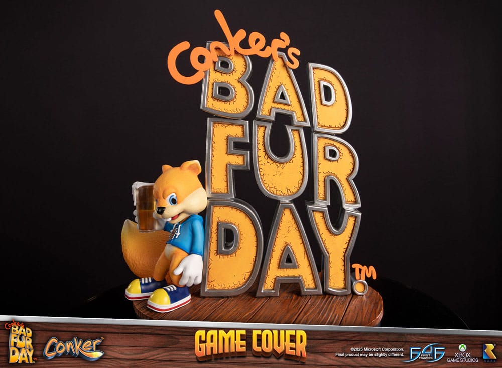 Conker's Bad Fur Day Statue Game Cover Exclusive Edition 45 cm
