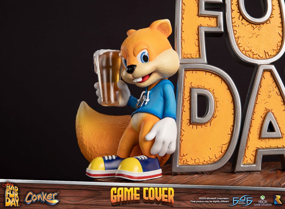 Conker's Bad Fur Day Statue Game Cover Exclusive Edition 45 cm