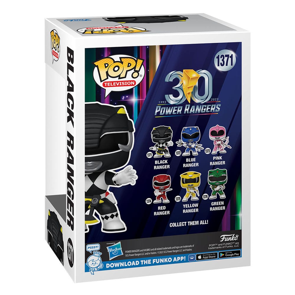 Power Rangers 30th POP! TV Vinyl Figure Black Ranger 9 cm