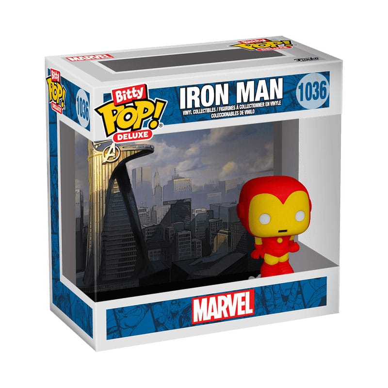Iron Man Bitty POP! Deluxe Vinyl Figure Iron Man(AvengerTower) Display (12) 2,5 cm