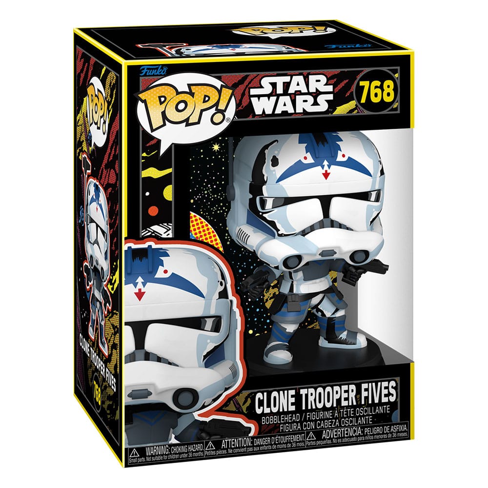 Star Wars : Clone Wars POP! Movie Vinyl Figure Clone Trooper Fives (Retro) 9 cm