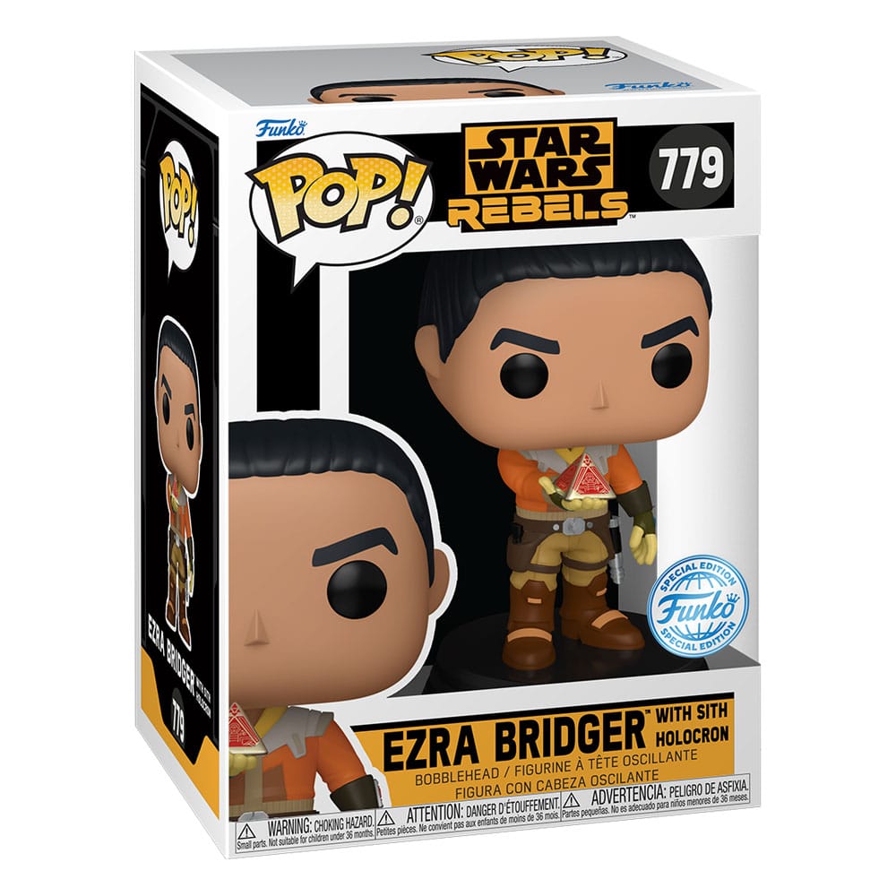 Star Wars Rebels POP! Vinyl Bobble-Head Figure Ezra Bridger with Sith Holocron *Exclusive Version* 9 cm