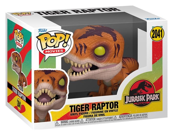 Jurassic Park POP! Movies Vinyl Figure Tiger Raptor 9 cm