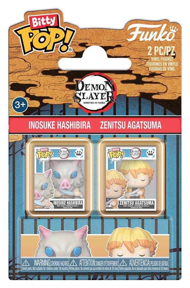 Demon Slayer: Kimetsu no Yaiba Bitty POP! Vinyl Figures 2-Pack Inosuke & Zenitsu 2 cm