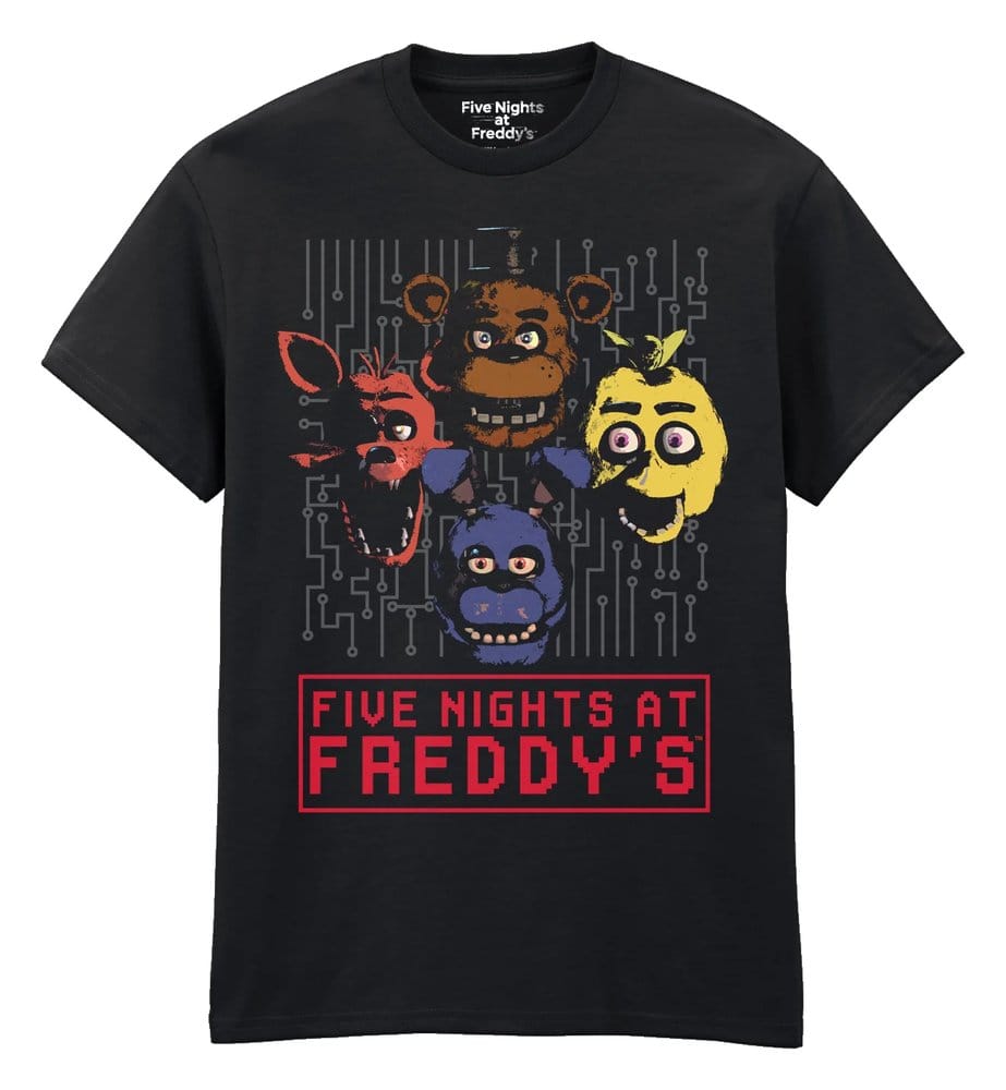 Five Nights at Freddy’s T-Shirt 4 Heads Black Size XXL