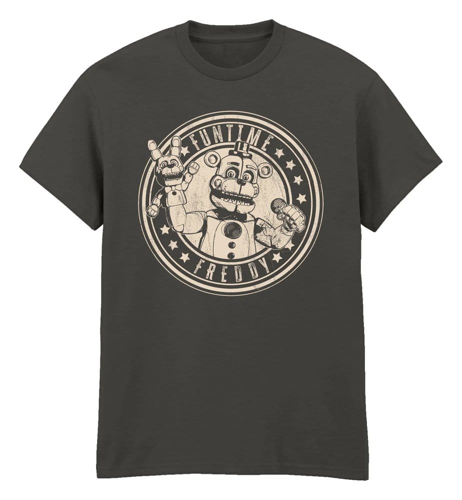 Five Nights at Freddy’s T-Shirt Funtime Freddy Distress Charcoal Size L