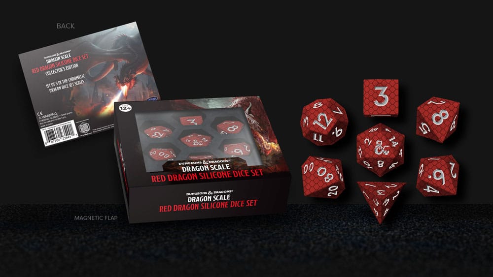 Dungeons & Dragons Premium Silicone Dice Set Dragon Scale Red (7)