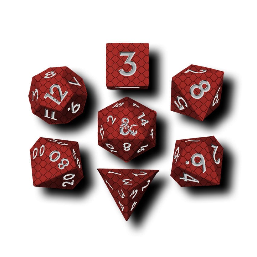 Dungeons & Dragons Premium Silicone Dice Set Dragon Scale Red (7)
