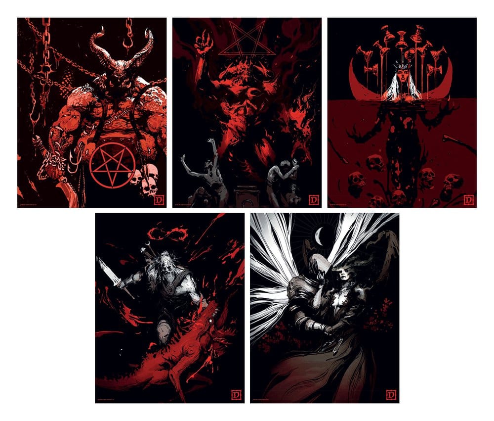 Diablo Art Print Set of Five Limited Edition 36 x 28 cm