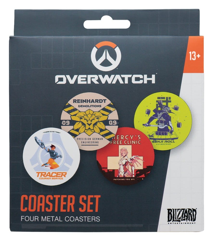 Overwatch Coaster 4-Pack Printed Metal
