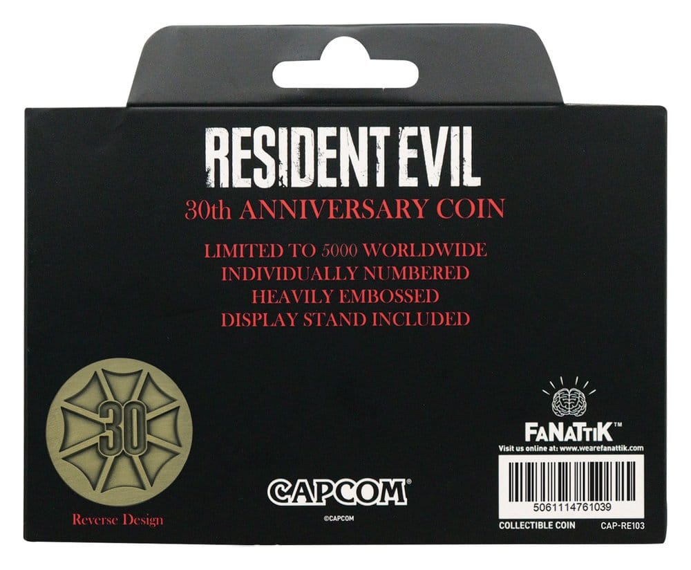 Resident Evil Collectable Coin 30th Anniversary Antique Brass