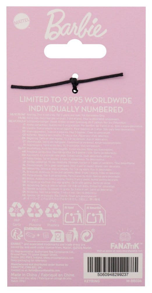 Barbie License Plate Keyring Limited Edition
