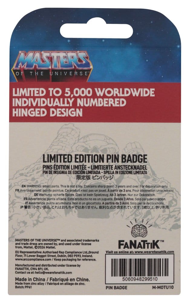 Masters of the Universe Pin Badge Hinged Castle Grayskull Limited Edition