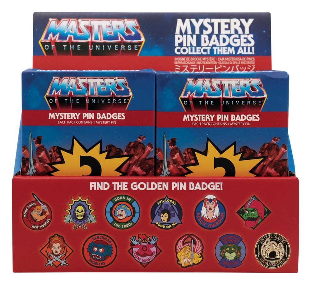 Masters of the Universe Mystery Pin Badges Blind Box Display (12)