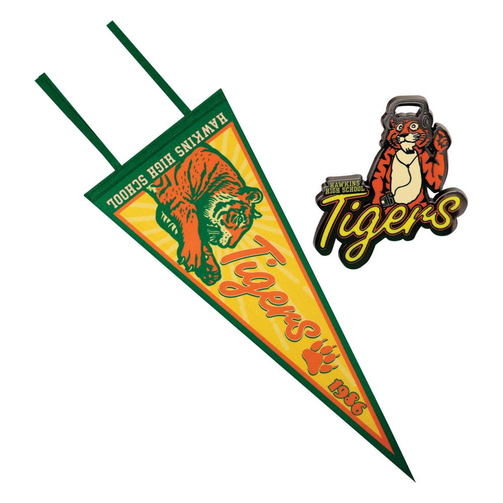 Stranger Things Pennant with Pin Badge Tiger´s