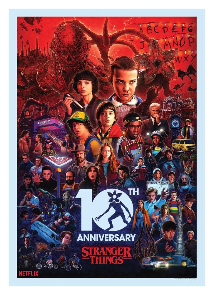Stranger Things Art Print 10th Anniversary Limited Edition 21 x 42 cm
