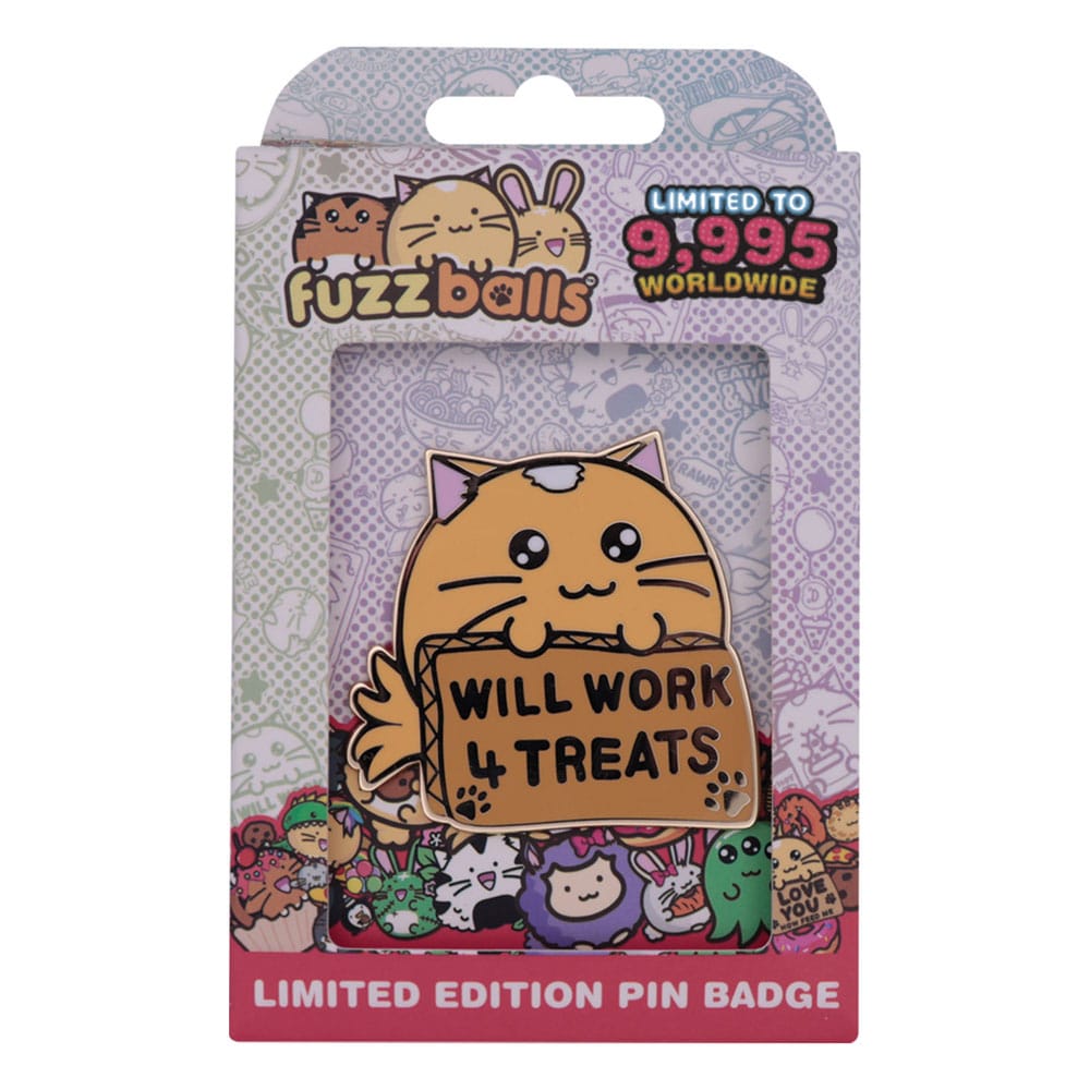 Fuzzballs Pin Badge Whisky Will Work 4 Treats Limited Edition