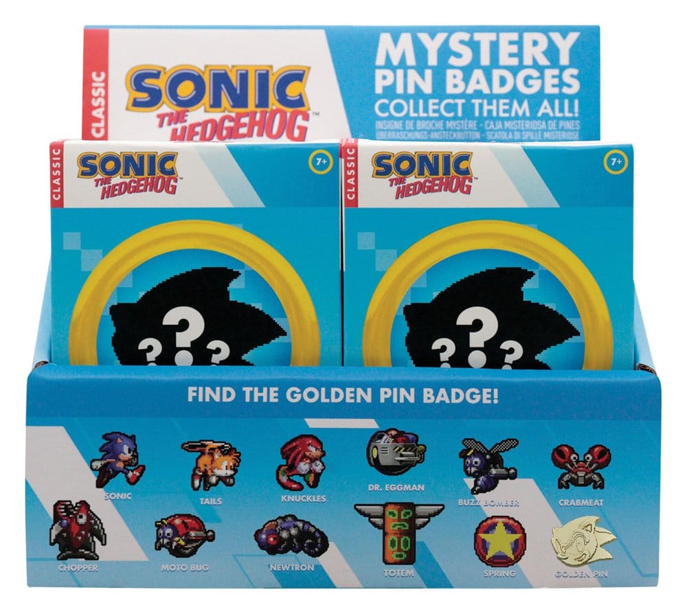 Sonic The Hedgehog Mystery Pin Badges Blind Box Display (12)