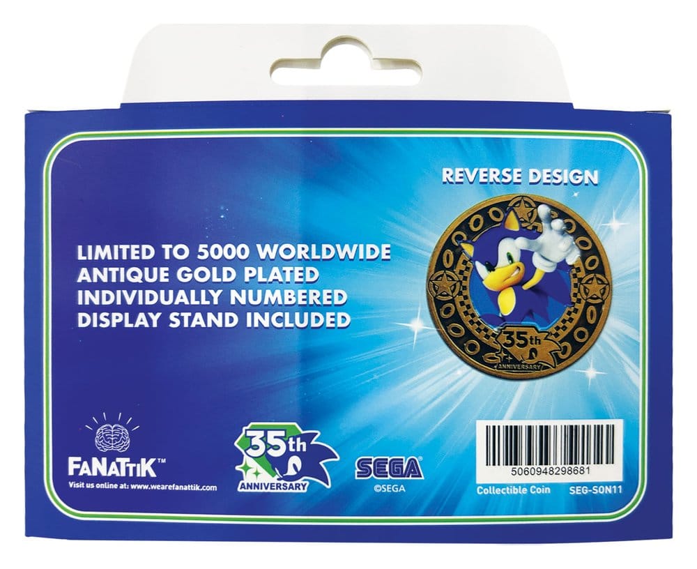 Sonic the Hedgehog Collectable Coin 35th Anniversary Limited Edition