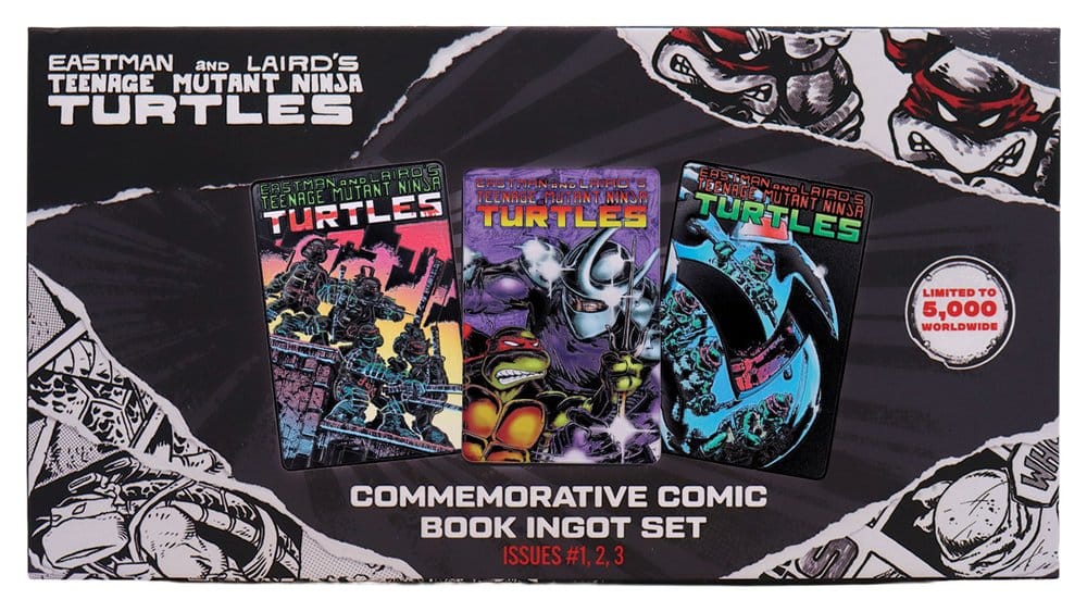 Teenage Mutant Ninja Turtles Ingot Set of Three Comic Book Cover Ingots Limited Edition