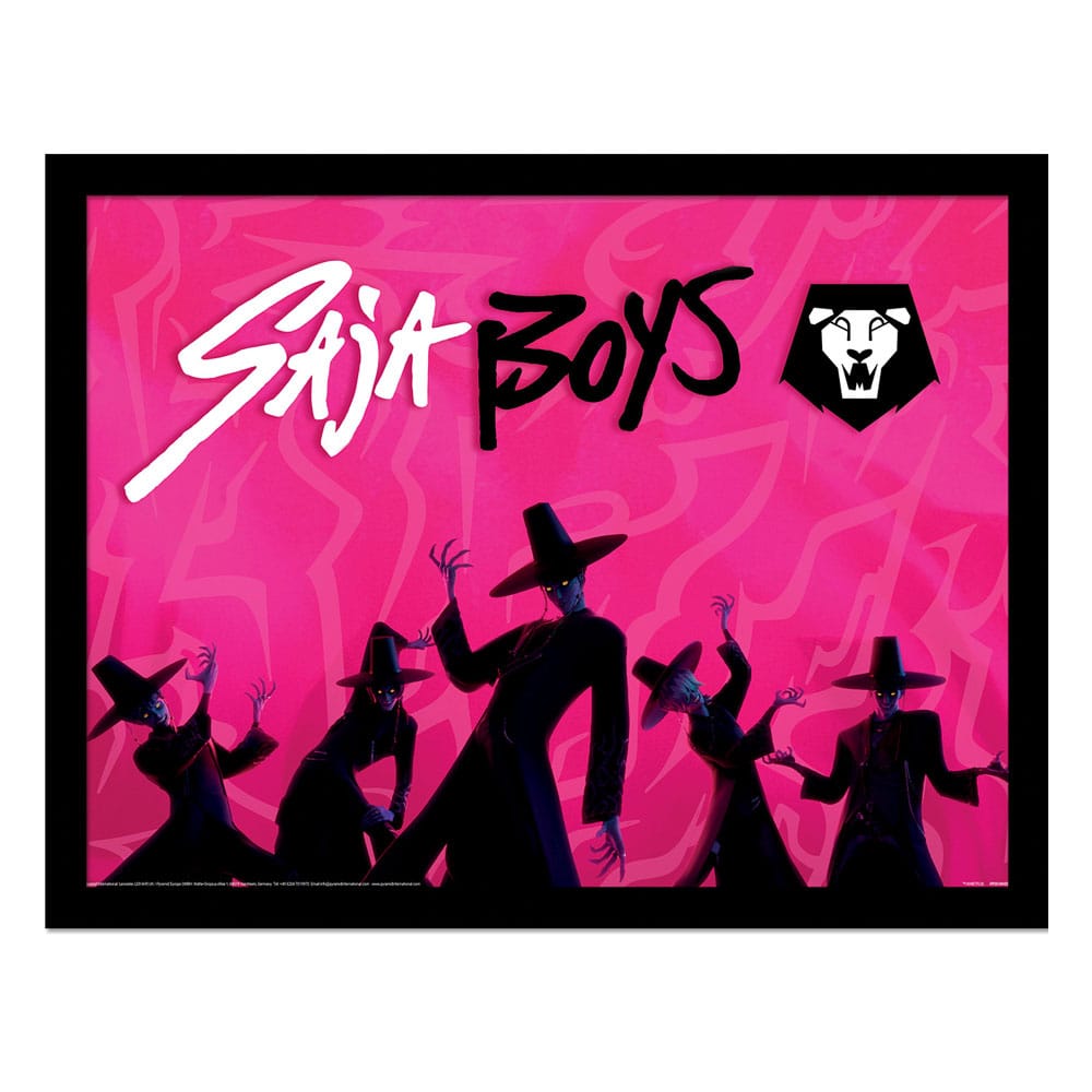 KPop Demon Hunters Collector Print Framed Poster Saja Boys Idol