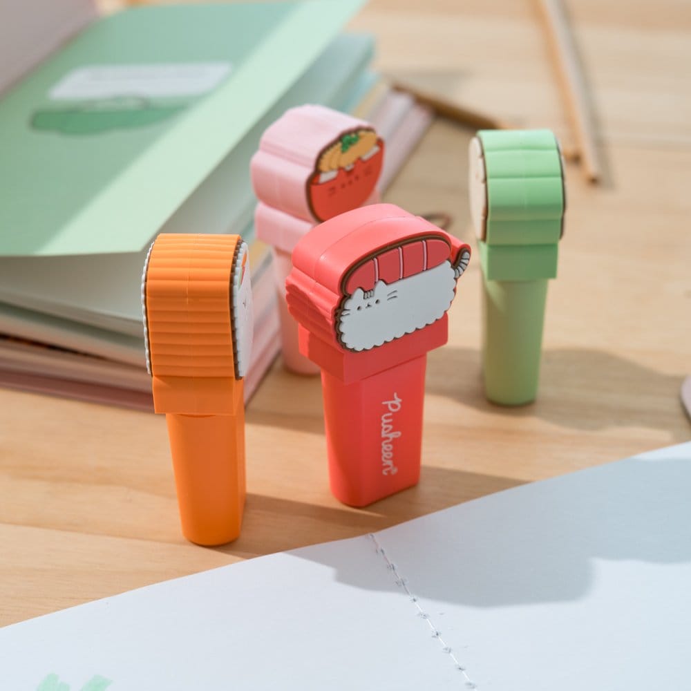 Pusheen Highlighters with Topper Sushi Roll Set of 4