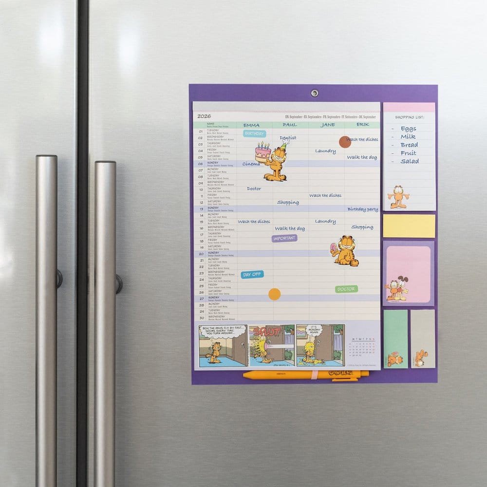 Garfield Magnetic Planner 2026/27 30 x 35 cm