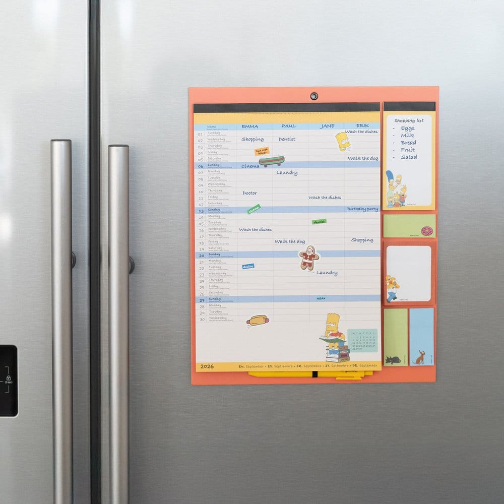 The Simpsons Magnetic Planner 2026/27 30 x 35 cm