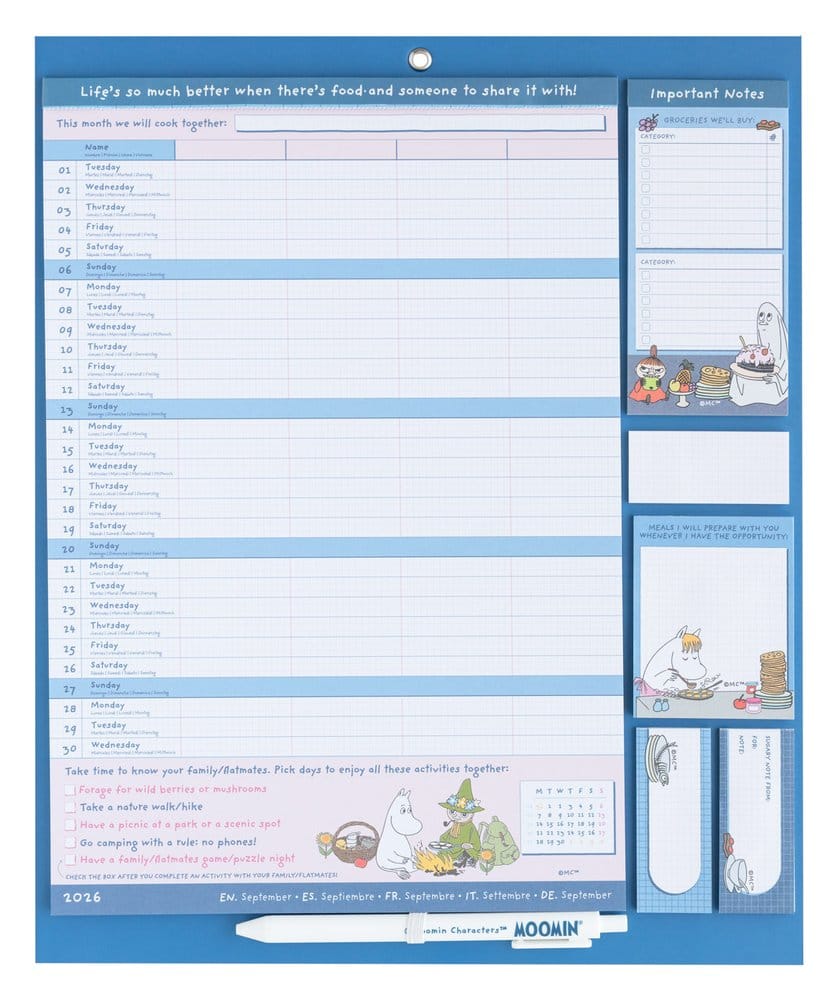 Moomin Magnetic Planner 2026/27 30 x 35 cm