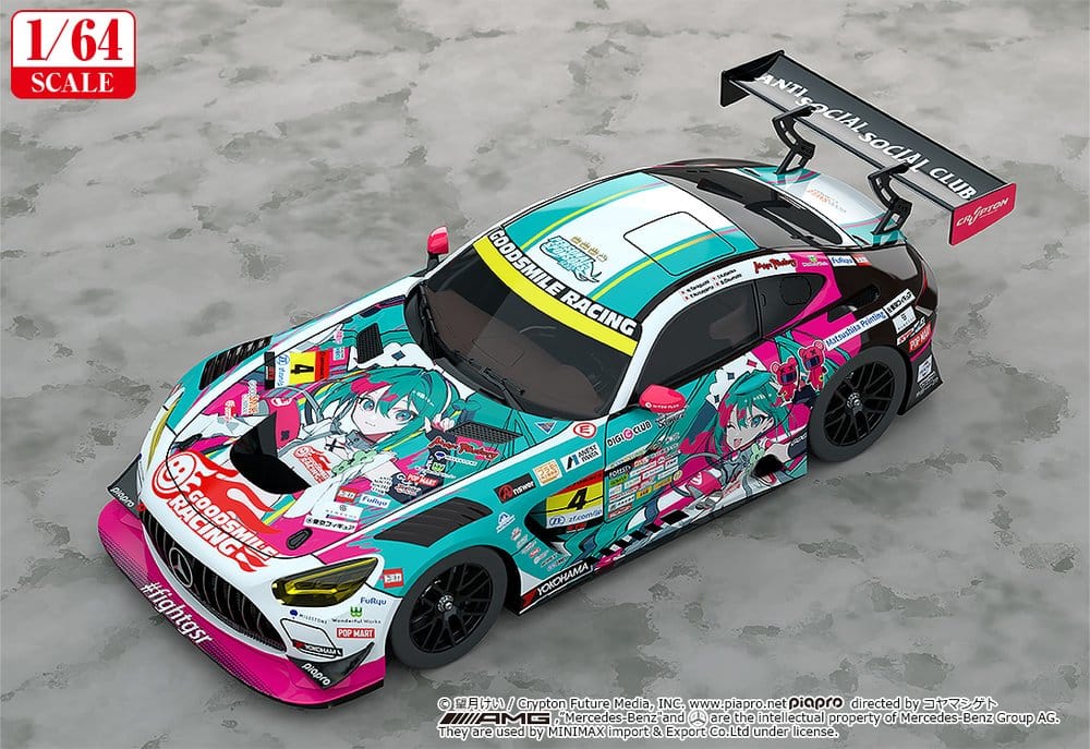 Hatsune Miku GT Project Vehicle 1/64 AMG 2025 Presentation Ver. 7 cm